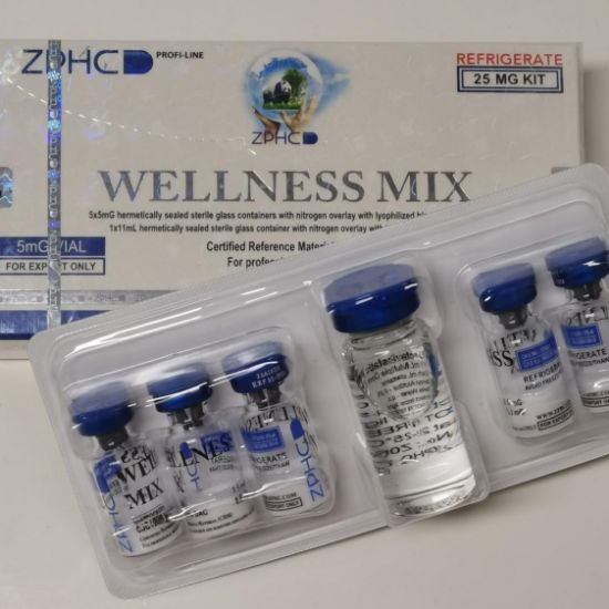 Picture of Wellness Mix 5 mg (Ipamorelin 2.5 mg + CJC-1295 2.5 mg) — 5 vials × 5 mg